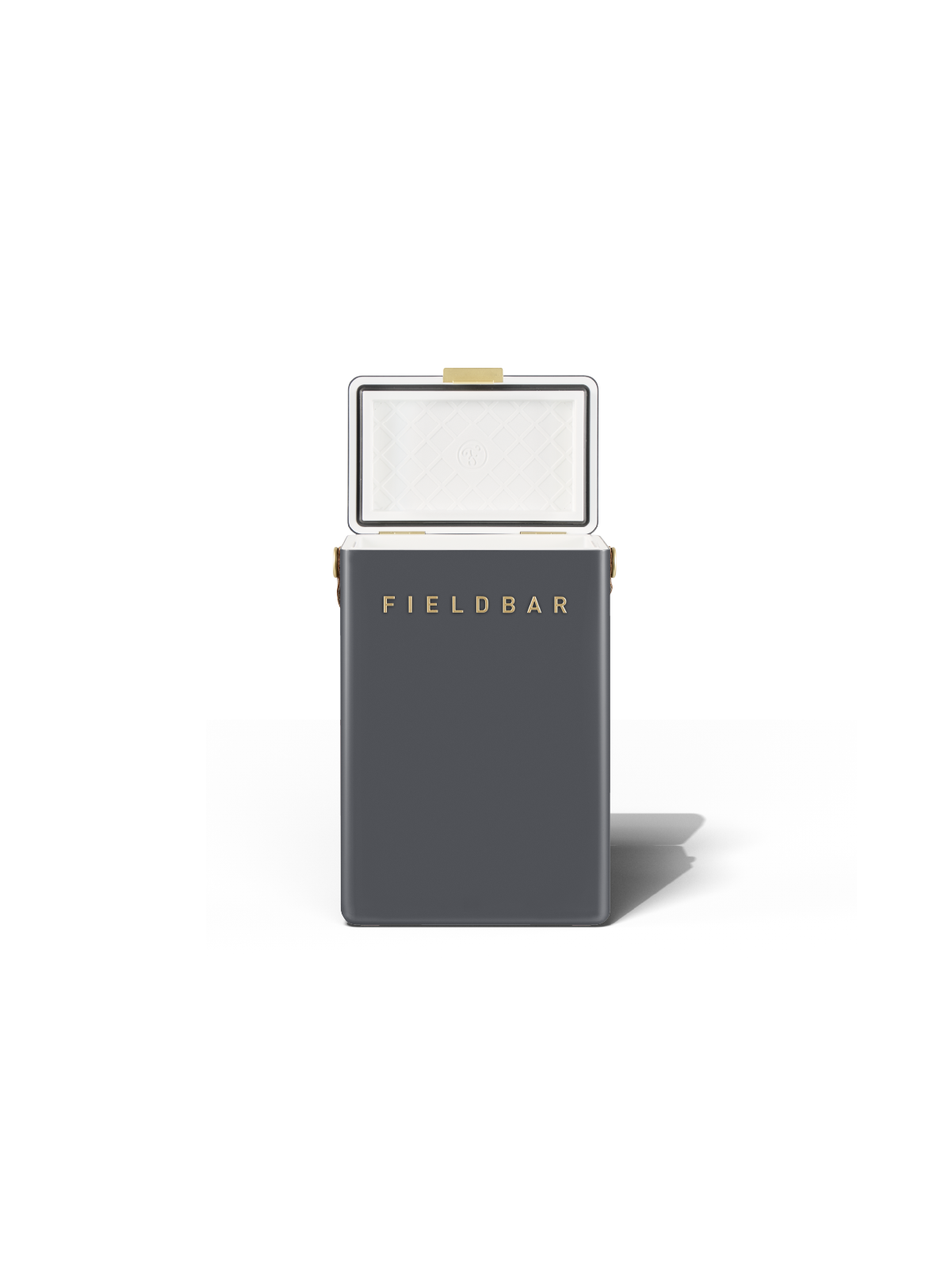 Fieldbar Oyster Grey Drinks Box – lid open interior