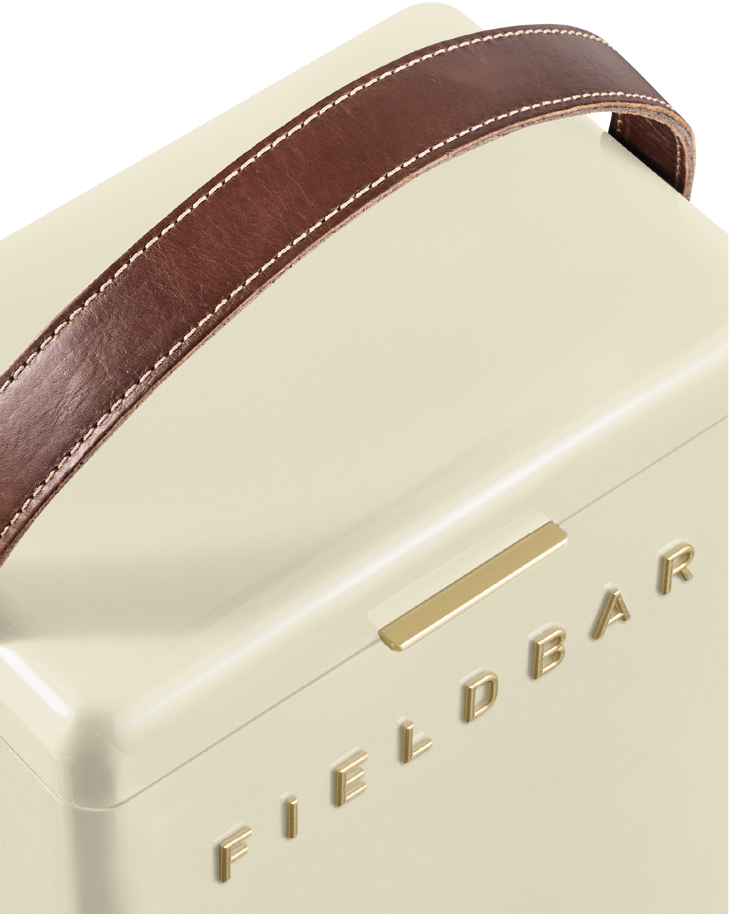 Fiedbar Drinks Box Safari White leather handle detail