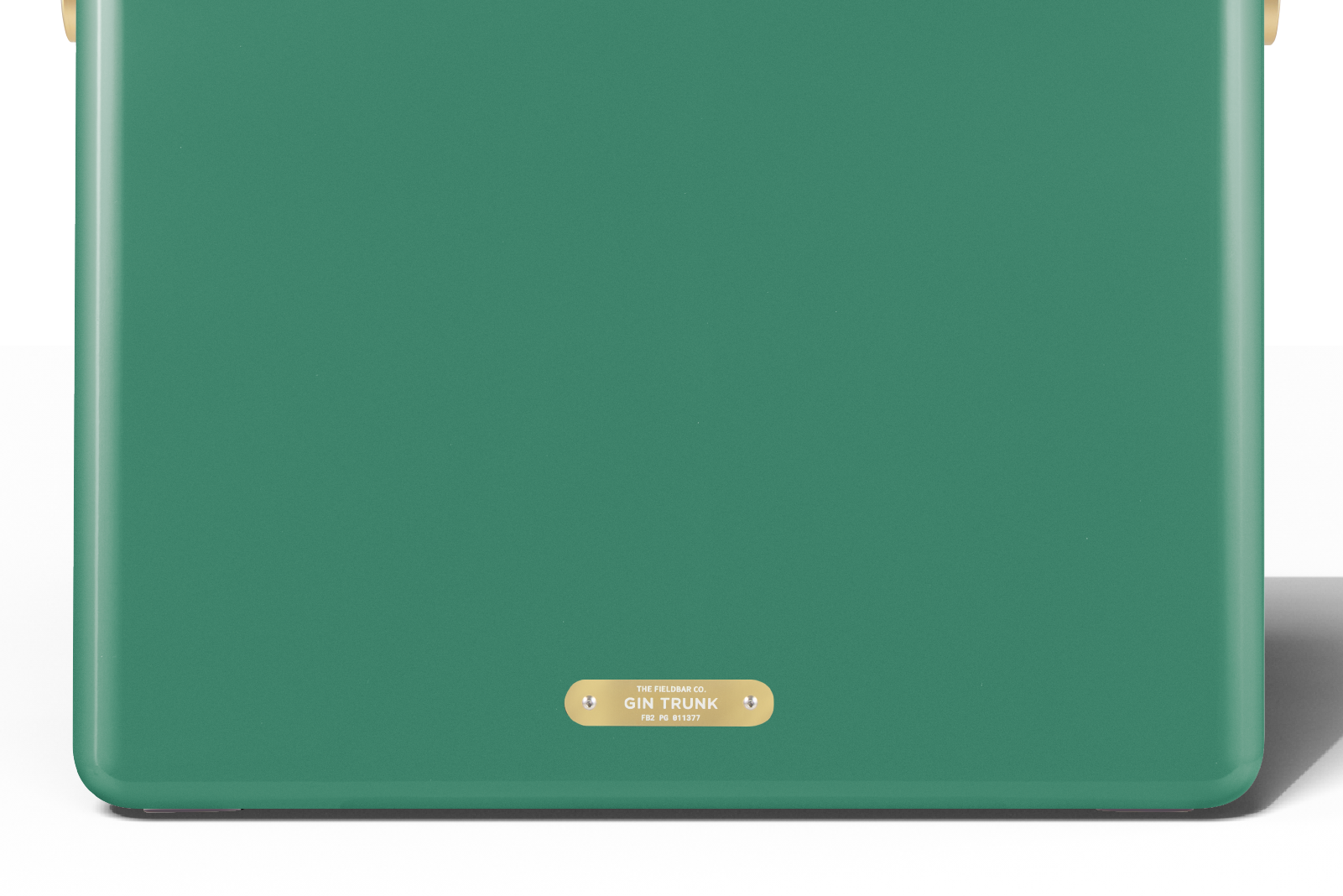 Brass plaque detail – Fieldbar Gin Trunk Orchard Orange