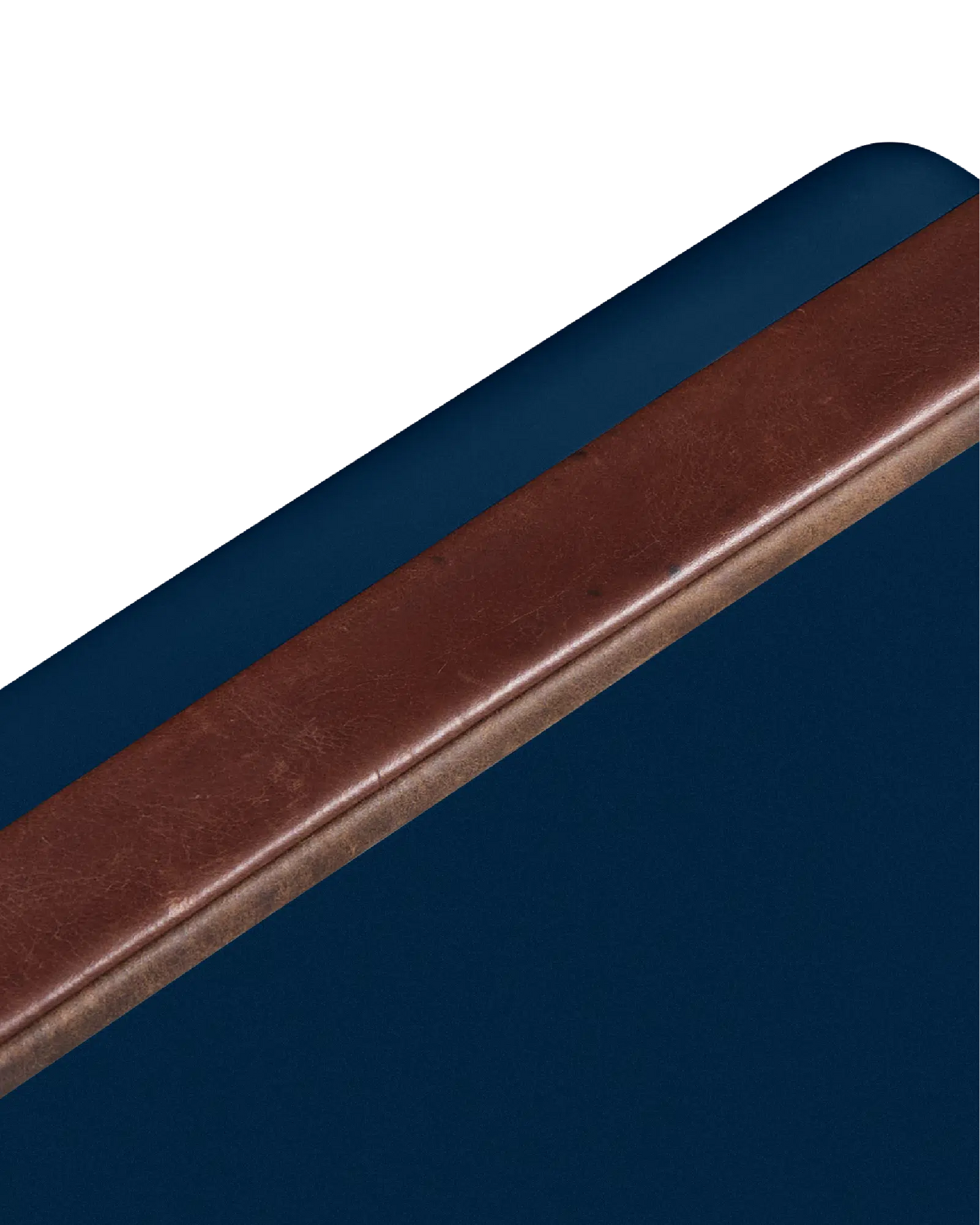 Sea Boat Blue Gin Trunk – leather-wrapped handle detail