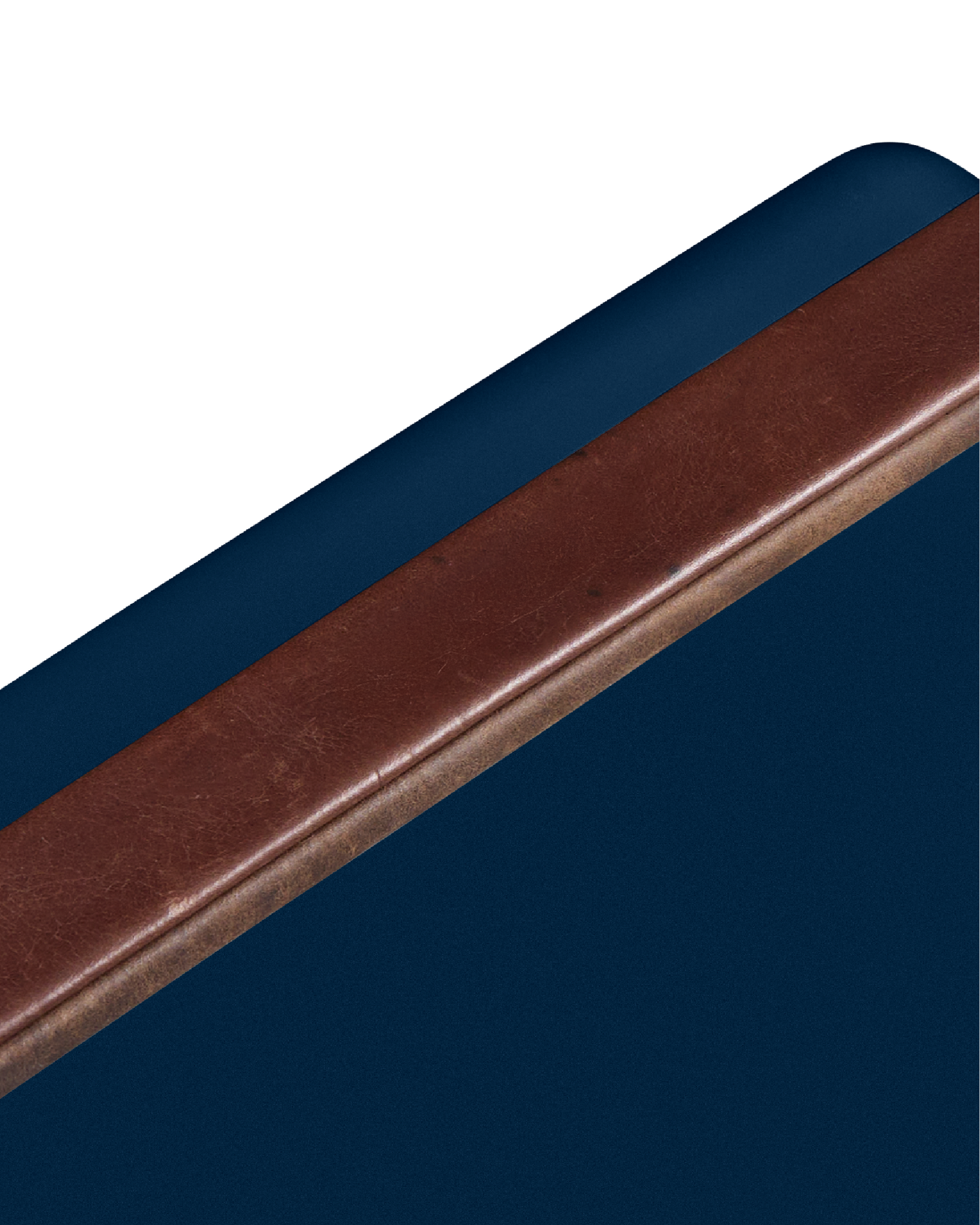 Sea Boat Blue Gin Trunk – leather-wrapped handle detail