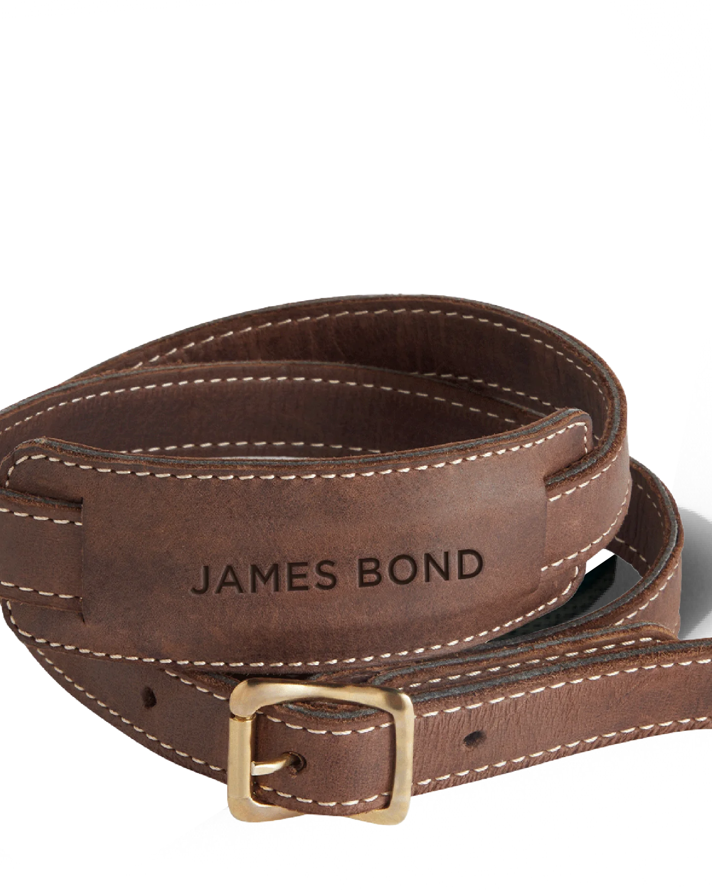 Brass buckle and leather detail – Fieldbar sling