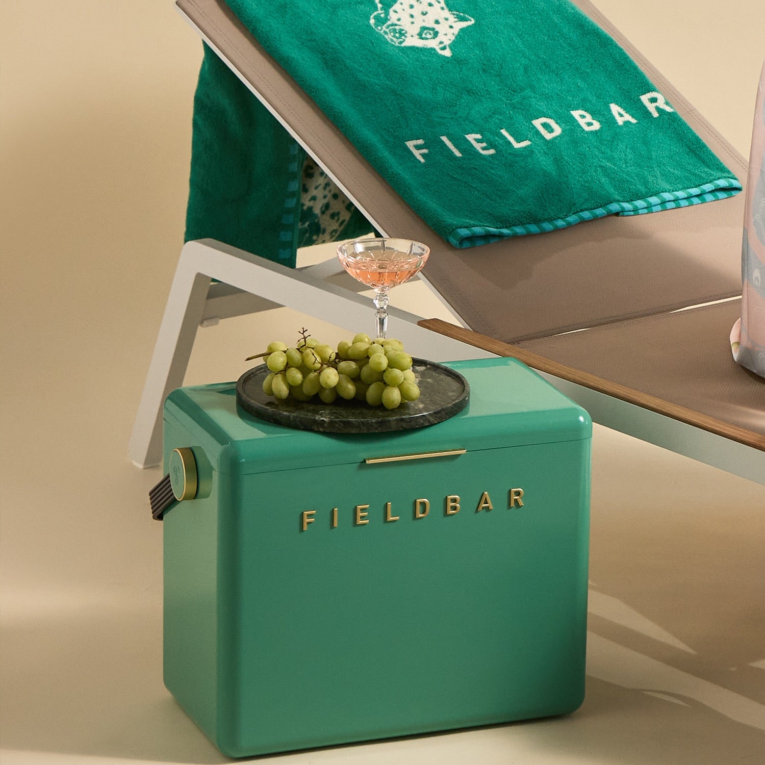 Parisian Green Gin Trunk | 24L Hardcase Cooler Box - The Fieldbar Co.